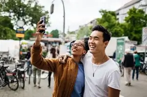 adults taking a selfie