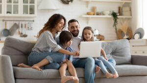 Family Smiling - Contacting Saperstein Orthodontics